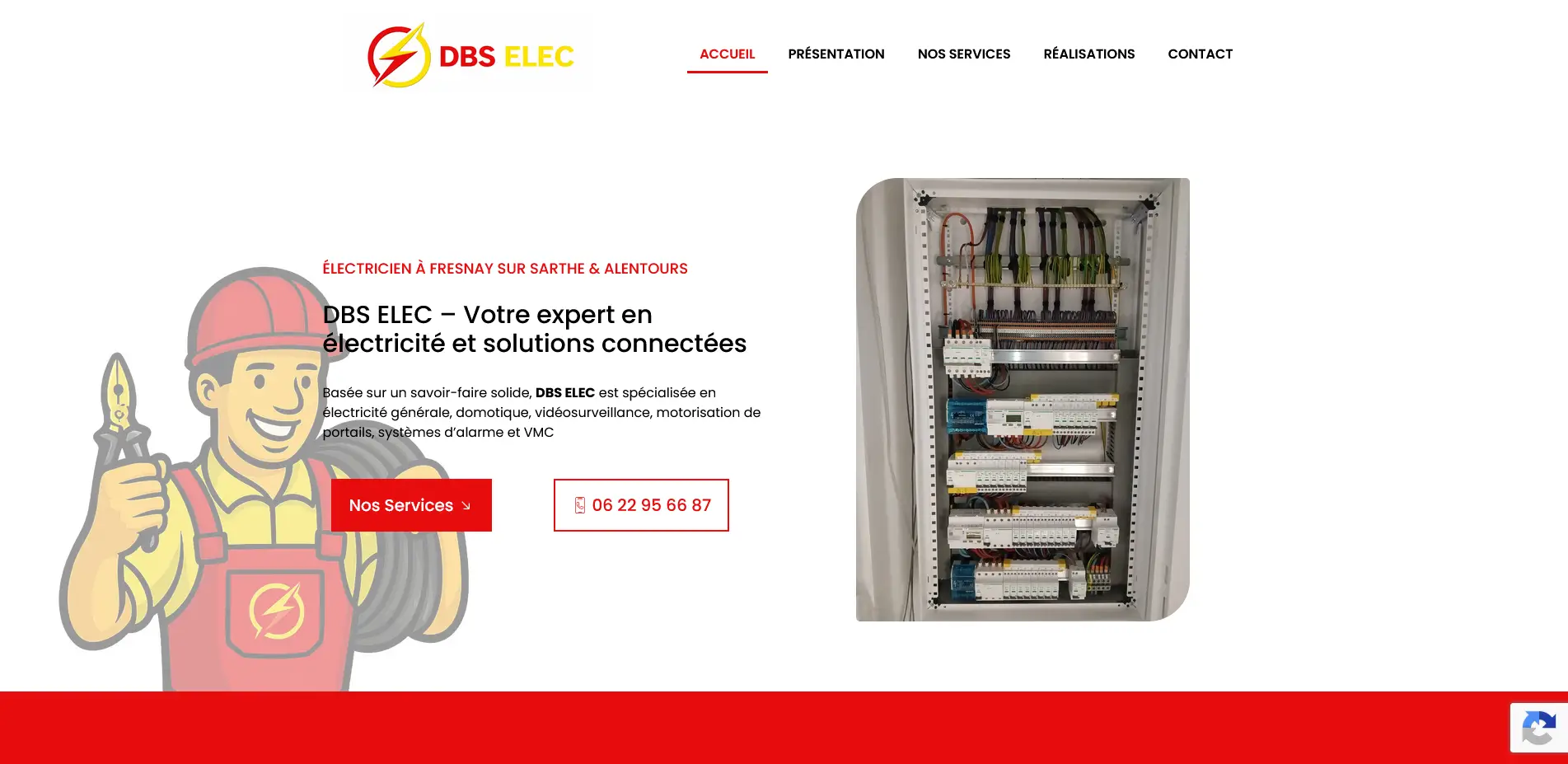 Screenshot 2026 06 11 at 16 53 25 DBS ELEC – Électricien à Fresnay sur Sarthe Électricité générale Domotique et Sécurité