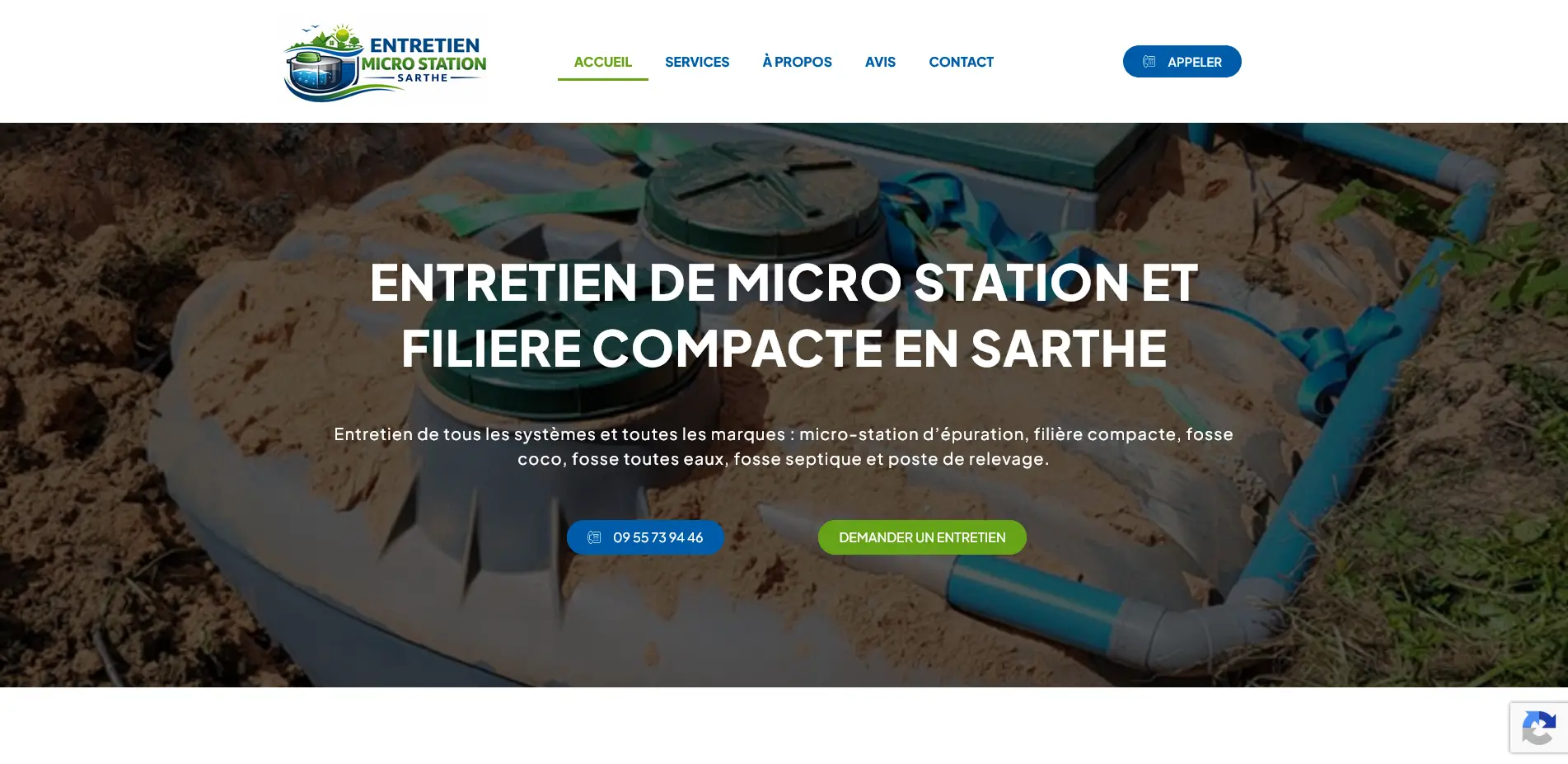 Screenshot 2026 06 11 at 16 53 38 Entretien Micro Station en Sarthe (72) Dépannage & Maintenance Assainissement